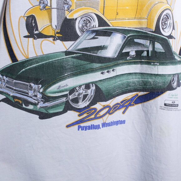 Hot Rod Shirt Mens Large White Goodguys 2004 National Car Show Tee - Picture 10 of 13